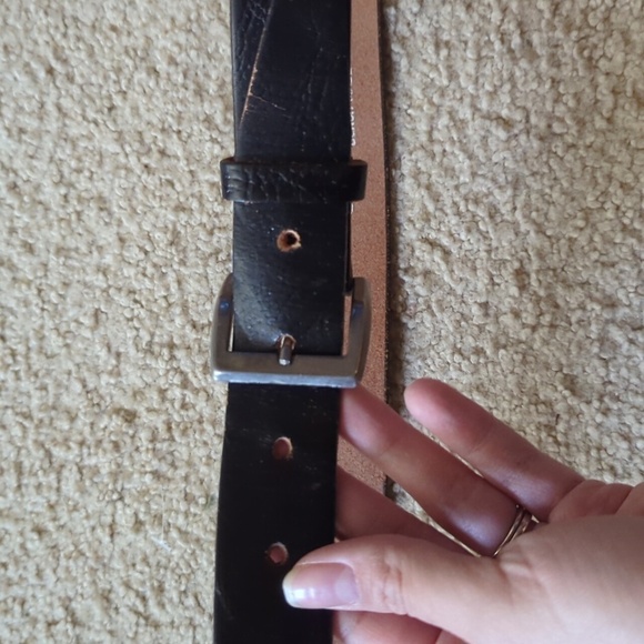 Pelham Dark Brown/ Black Top Grain Cowhide Bench Made Belt Size 34 - Picture 2 of 6